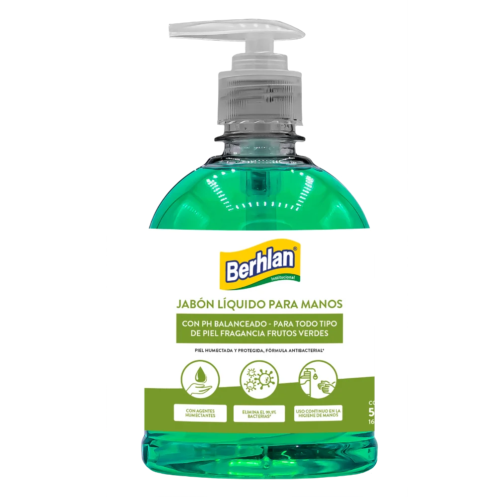 Jabón antibacterial Berhlan Frutos Verdes
