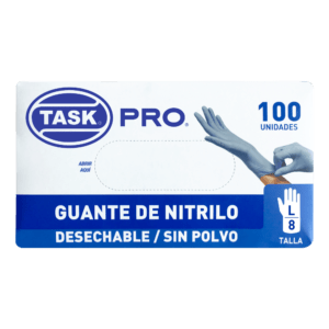 Guantes de Nitrilo Task Pro Azules x 100UND