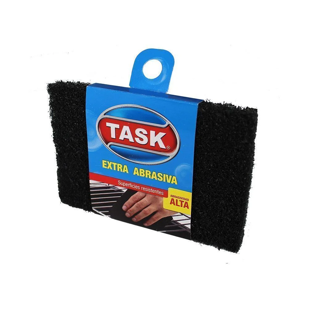 Esponja extra abrasiva Task Pro Negra