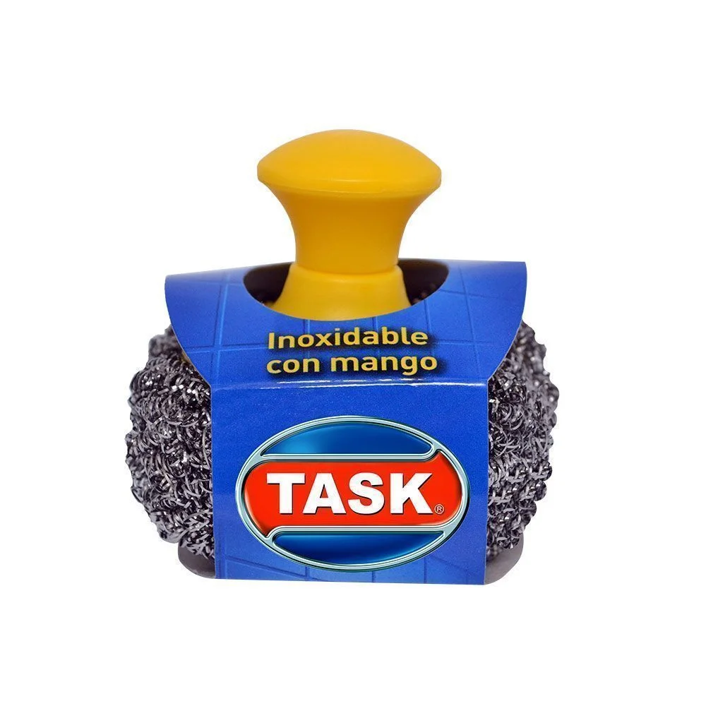 Esponja acero inoxidable con mango Task